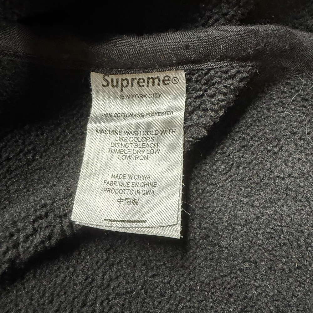 Supreme x True Religion Full Zip Hooded Fleece Graphic Print Hoodie Black Large - Picture 15 of 16